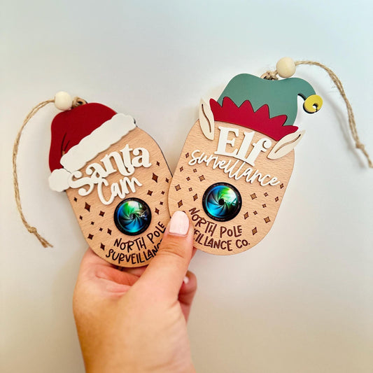 Santa Cam | Elf Surveillance | Christmas | North Pole | Gift | Children | Keepsake | Christmas Decor