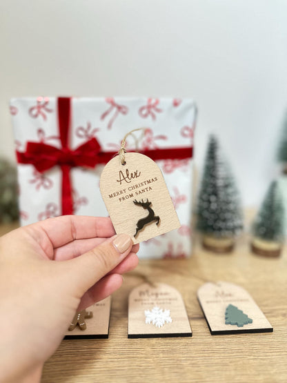 Christmas Present Tags | Gift Tags | Personalised | Labels | Wooden