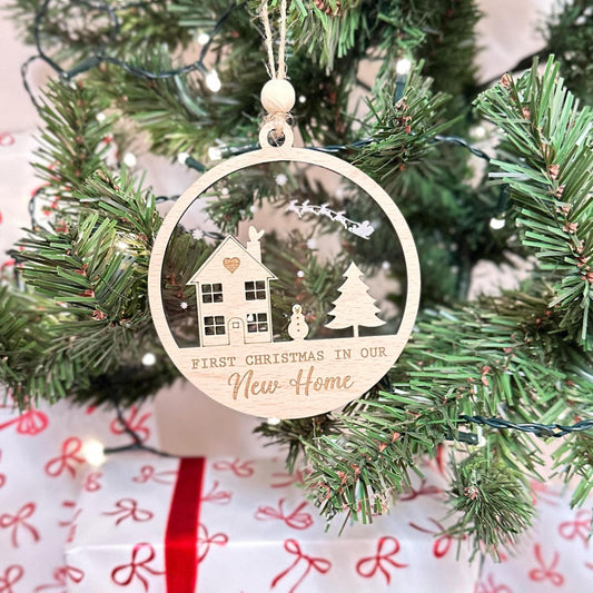 First Christmas in our New Home | Bauble | Christmas | New House | Home | Tree | Snowflake | Gift | House Warming | 2025 | 2026