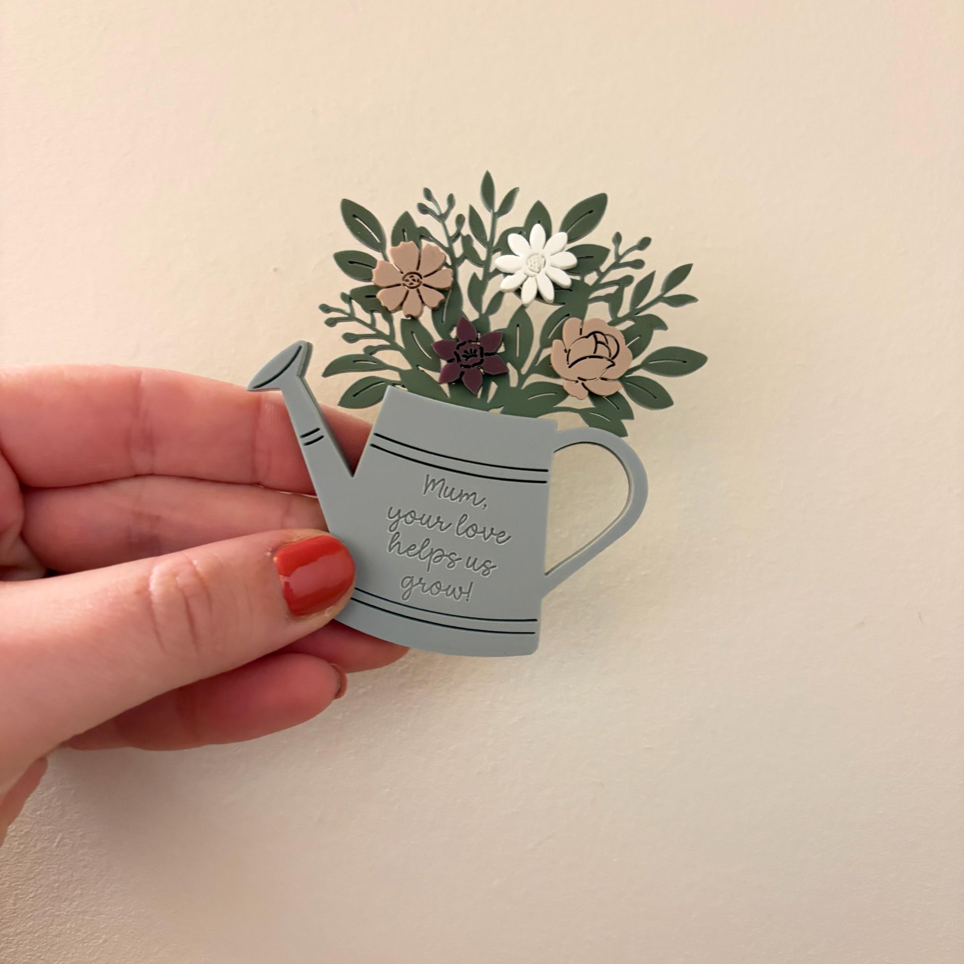 Mother's Day Birth Flower Magnet | Bouquet | Watering Can | Garden | Help Us Grow