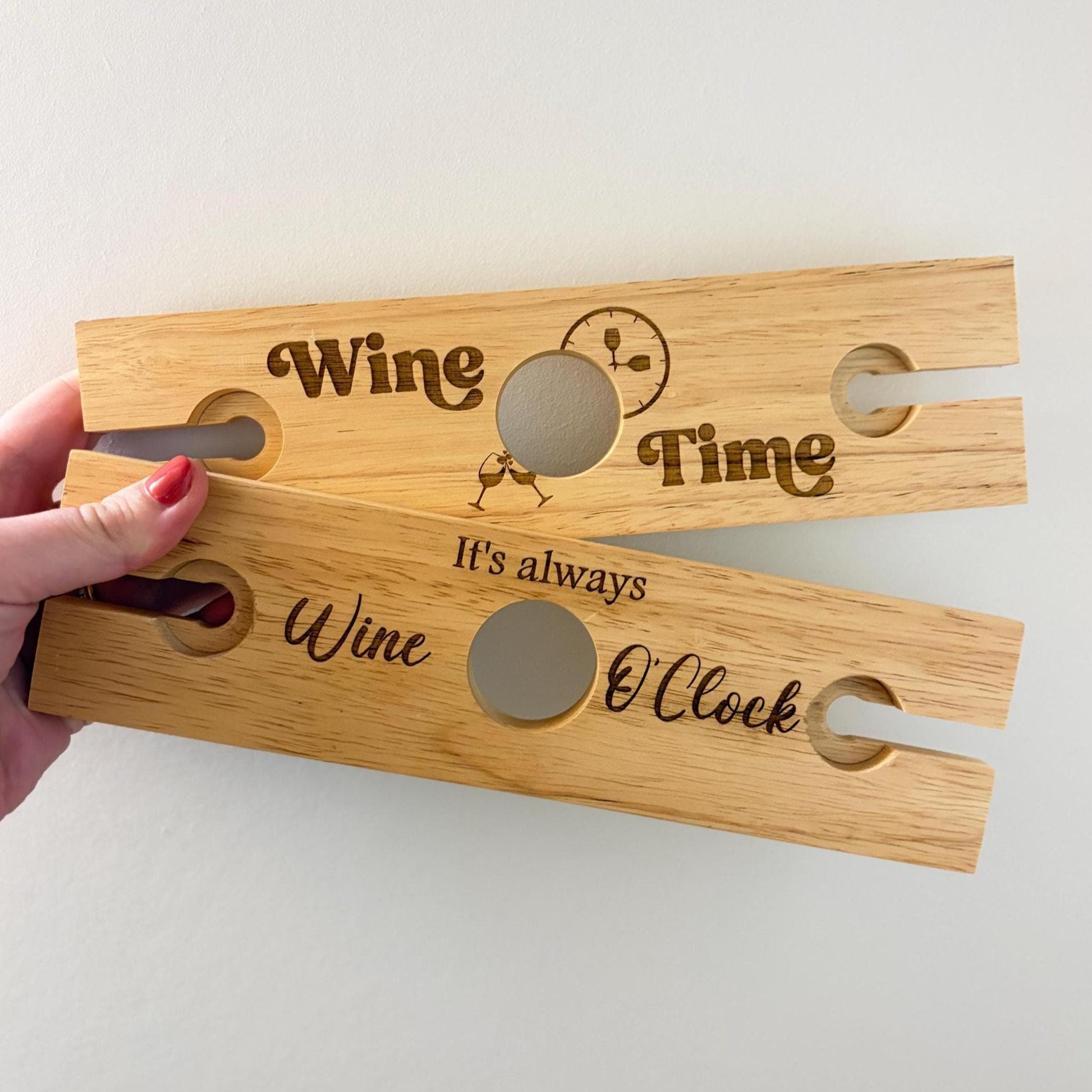 Wine O'clock Glass Caddy | Wine Glass | Gift | Bar