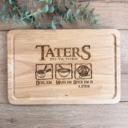 Taters Engraved Chopping Board