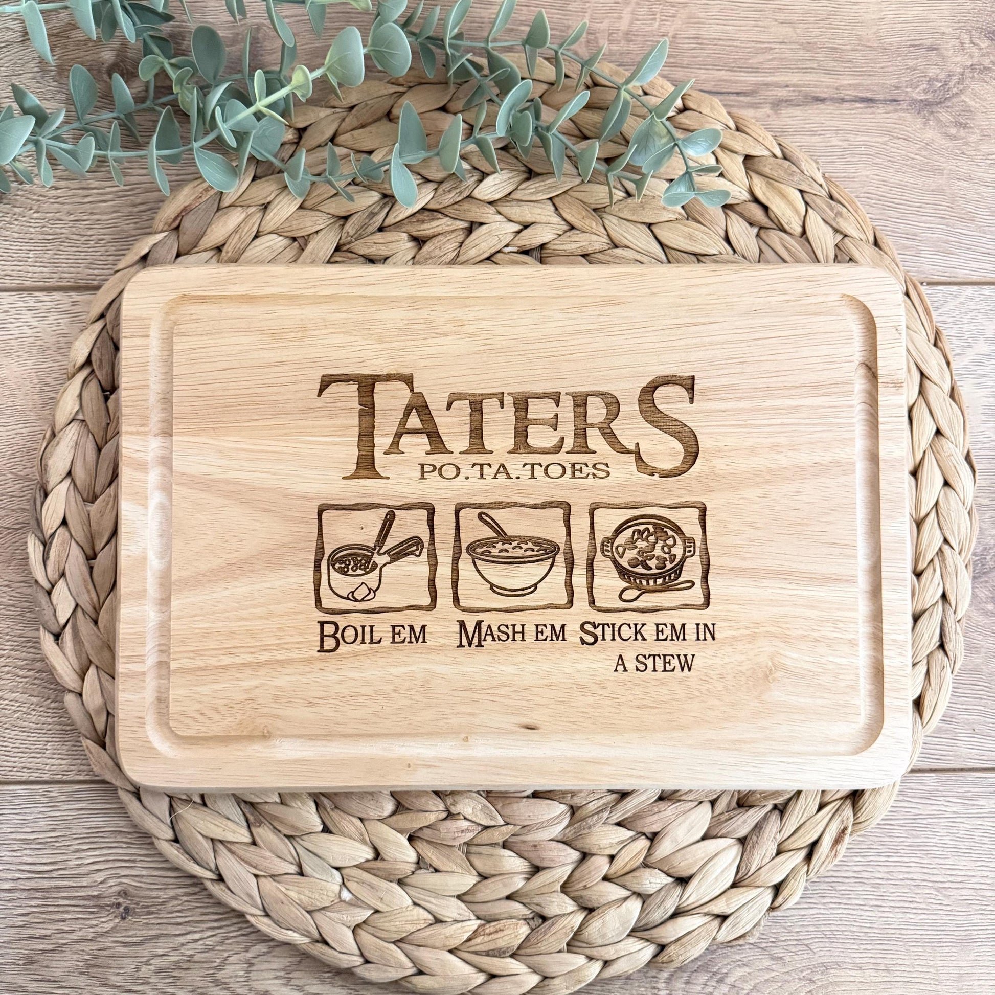 Taters Engraved Chopping Board