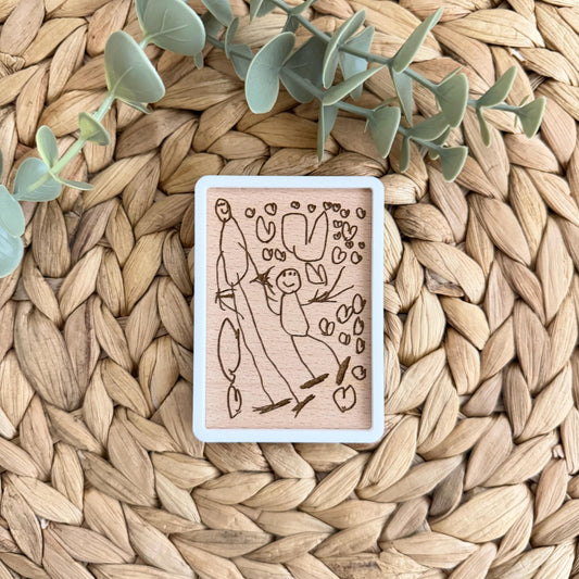 Children's Drawing Engraved Magnet