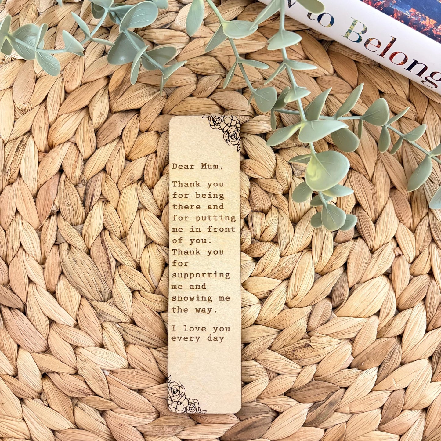 Mum Wooden Bookmark