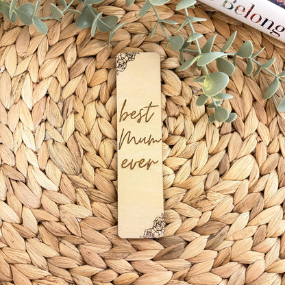 Mum Wooden Bookmark | Mother's Day | Engraved | Gift