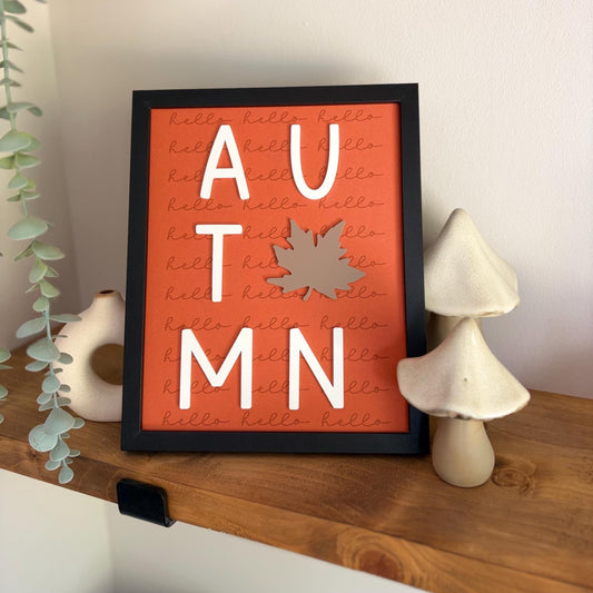 Happy Autumn Photo Frame | Autumn Leaf | Seasonal | Autumn Home Decor | Gift