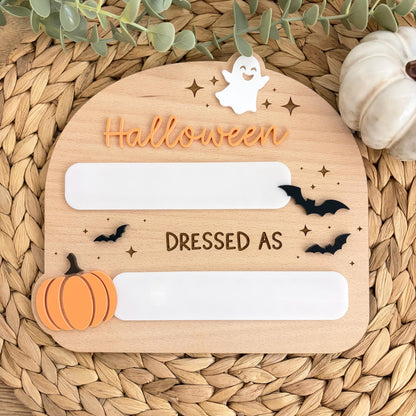 Halloween Dress Up Photo Prop | Prop for Kids | Shelf Sitter | Trick or Treat Photo Sign | Keepsake