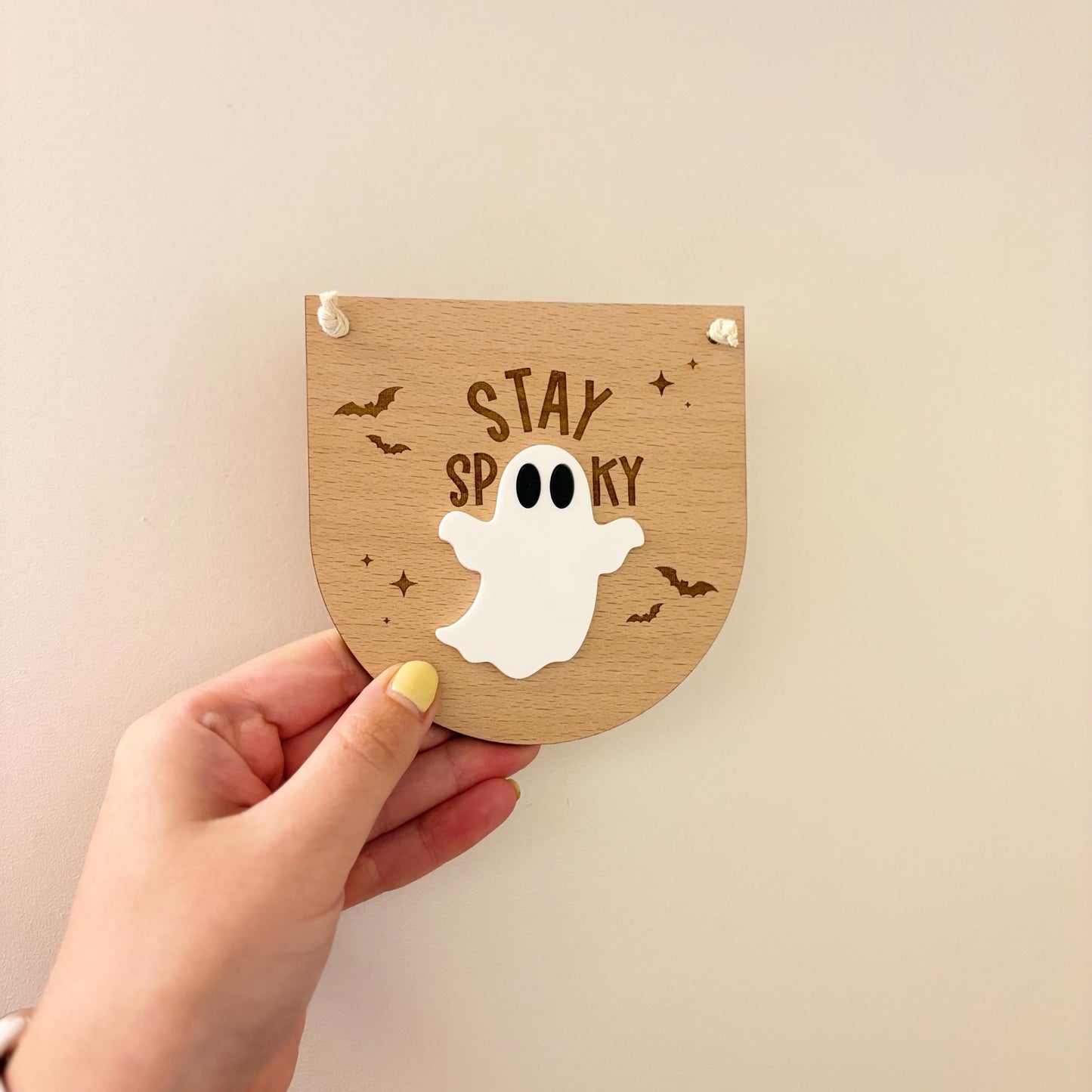 Stay Spooky Hanging Sign | Hanging Decoration | Seasonal Decor | Halloween Home Decor | Ghost | Spooky Gift