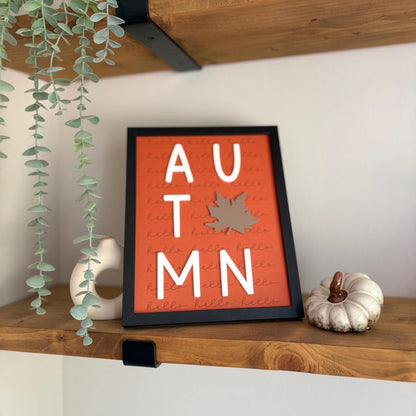 Happy Autumn Photo Frame | Autumn Leaf | Seasonal | Autumn Home Decor | Gift