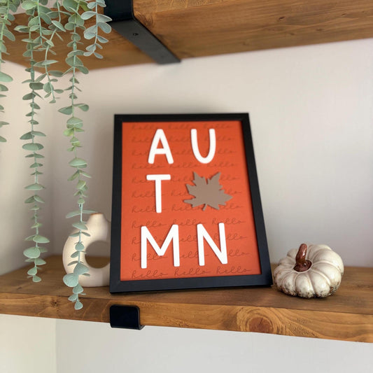 Happy Autumn Photo Frame | Autumn Leaf | Seasonal | Autumn Home Decor | Gift