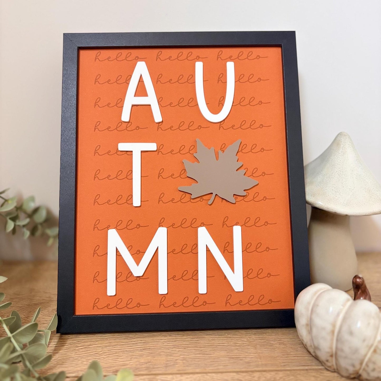 Happy Autumn Photo Frame | Autumn Leaf | Seasonal | Autumn Home Decor | Gift