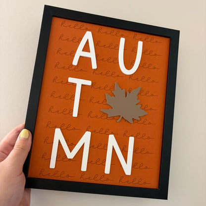 Happy Autumn Photo Frame | Autumn Leaf | Seasonal | Autumn Home Decor | Gift