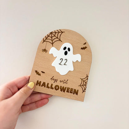 Halloween Countdown Shelf Sitter | Ghost | Days Until Halloween | Seasonal Home Decor | Spooky Season Decoration | Halloween Gift