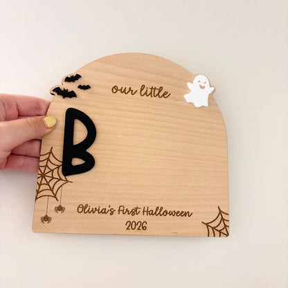 Personalised Little BOO Sign | DIY Baby Handprint or Footprint | First Halloween Keepsake | Halloween Baby Gift