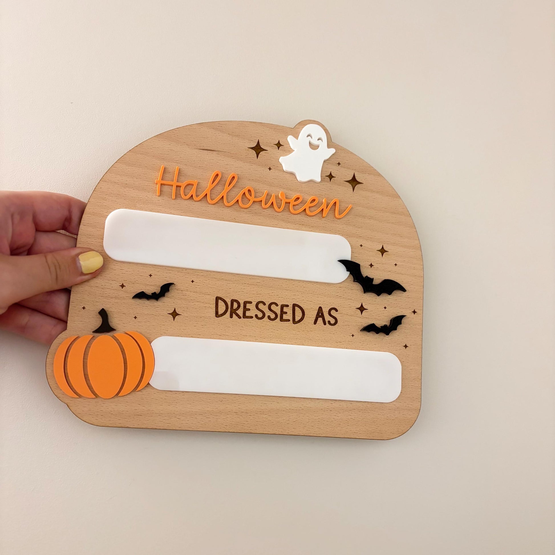 Halloween Dress Up Photo Prop | Prop for Kids | Shelf Sitter | Trick or Treat Photo Sign | Keepsake