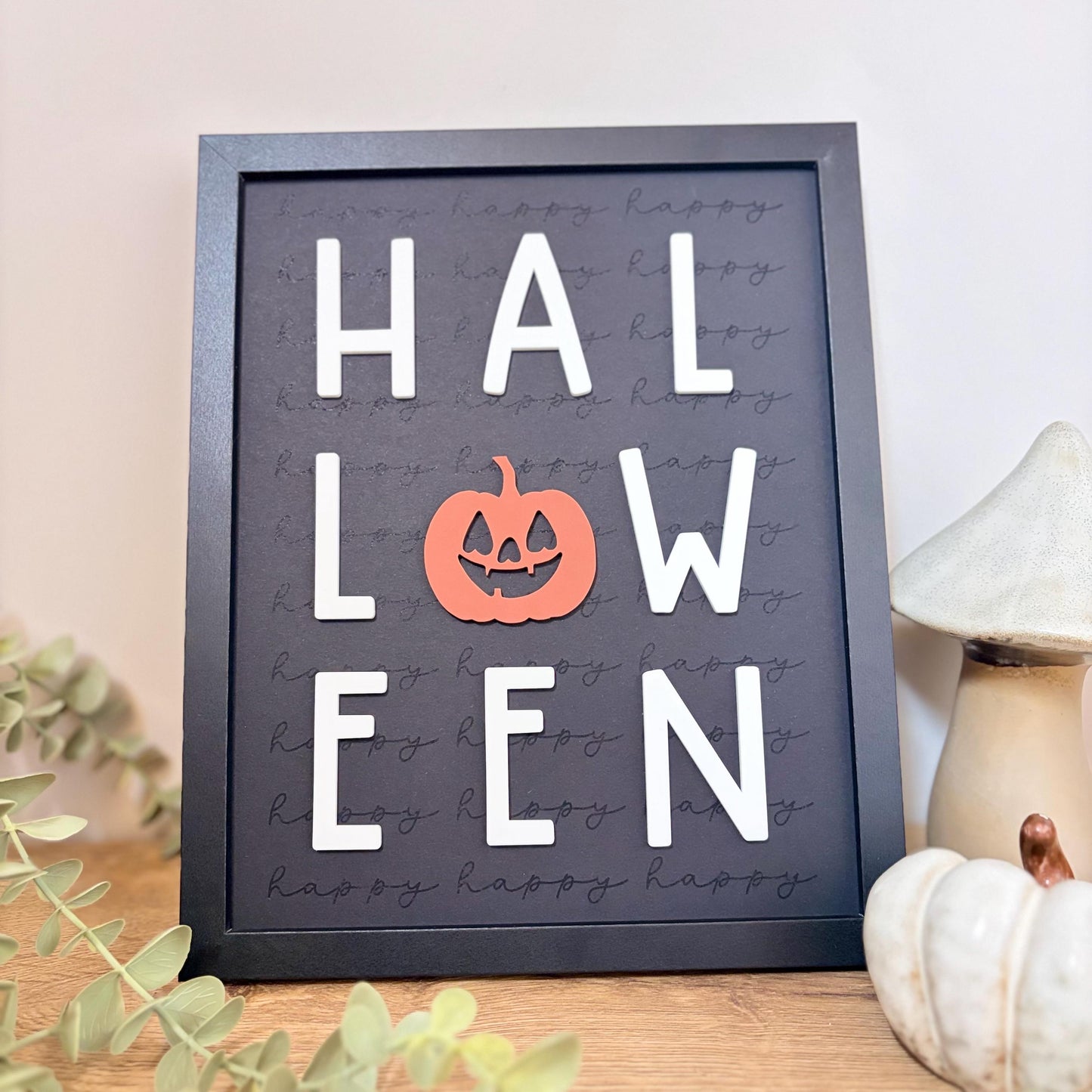 Happy Halloween Framed Print | Wall Art | Home Decor | Spooky Season Framed Print | Gift