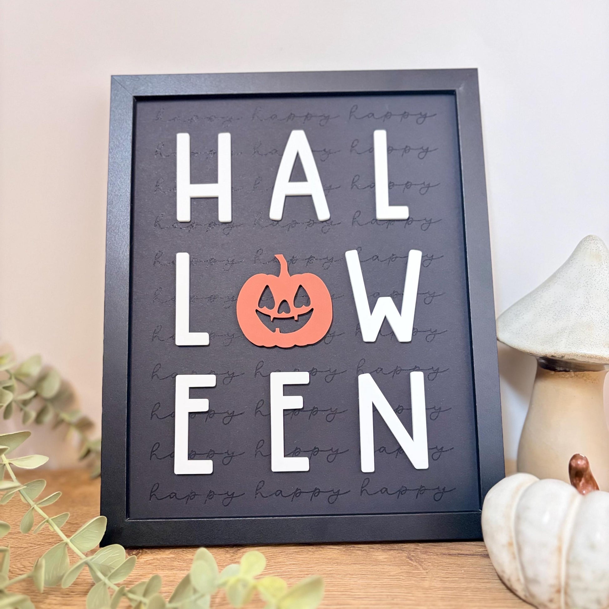 Happy Halloween Framed Print | Wall Art | Home Decor | Spooky Season Framed Print | Gift